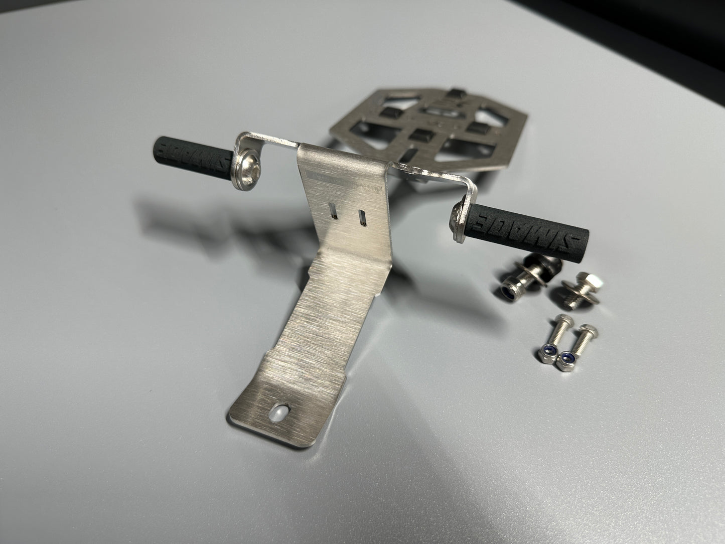 Heckträger V2 Edelstahl für Rücklicht, Blinker M8 und Kennzeichen für Simson S50 S51 S70