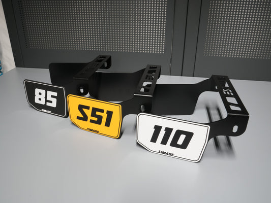 SIMADE Startnummern-Halter schwarz am Obergurt für Simson S-Baureihe S50 S51 S70