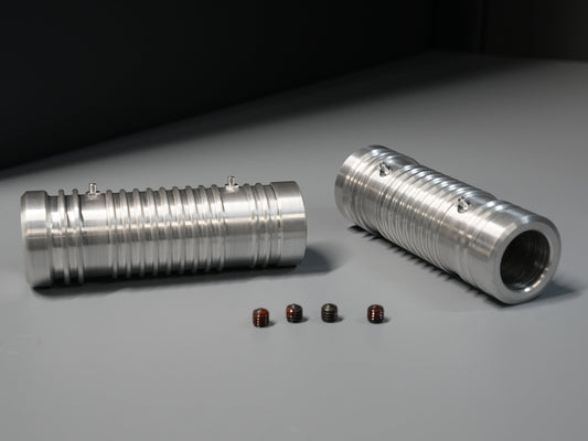 SIMADE SET Billet CNC Aufsteck-Fußrasten "Street" mit Spikes aus hochfestem Aluminium für Simson S50 S51 S70