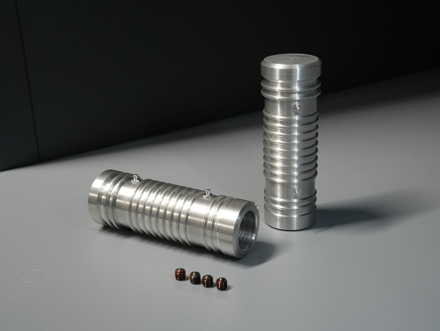 SIMADE SET Billet CNC Aufsteck-Fußrasten "Street" mit Spikes aus hochfestem Aluminium für Simson S50 S51 S70