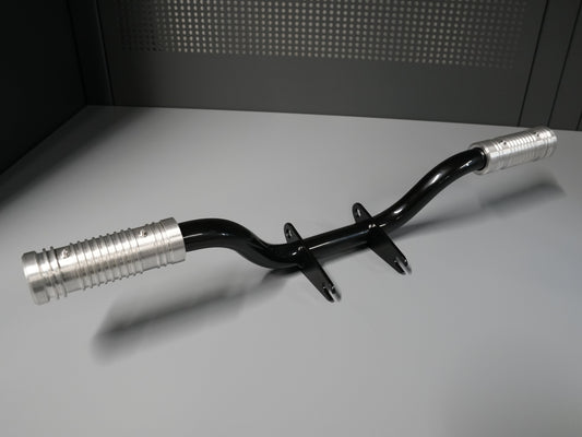 SIMADE Fußrastenträger verstärkt mit Billet CNC Fußrasten "Street" mit Spikes aus hochfestem Aluminium für Simson S50 S51 S70