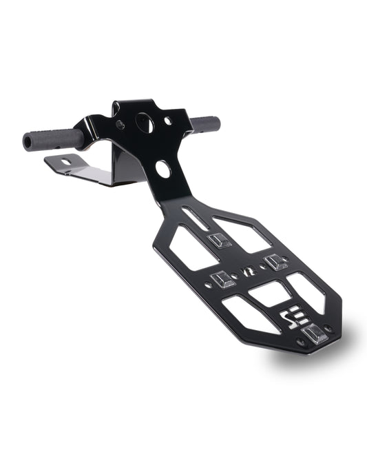 SIMADE Kennzeichenhalter V2 schwarz für originales 100/120 Rücklicht und LED-Blinker mit M8 Gewinde für Simson S50 S51 S70