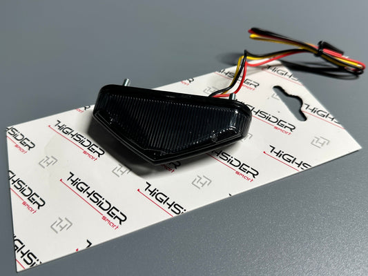 HIGHSIDER smart LED Rücklicht Schwarz getönt mit Kennzeichenbeleuchtung E-geprüft für Simson S50 S51 S70