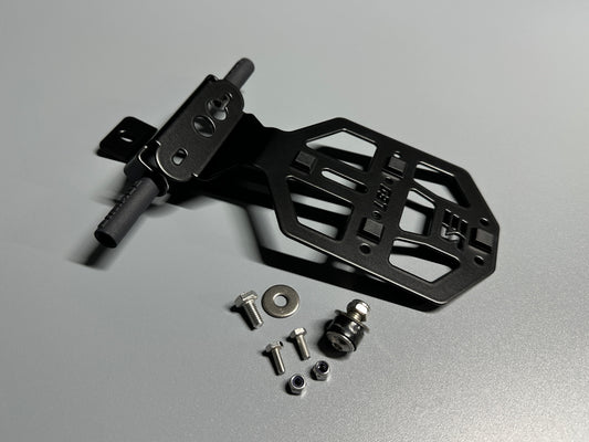 SIMADE - LED Kennzeichenhalter schwarz gepulvert inkl. Blinkerträger für M8 Gewinde LED Mini Blinker passend nur für Highsider LED Rückleuchte für Simson S50 S51 S70