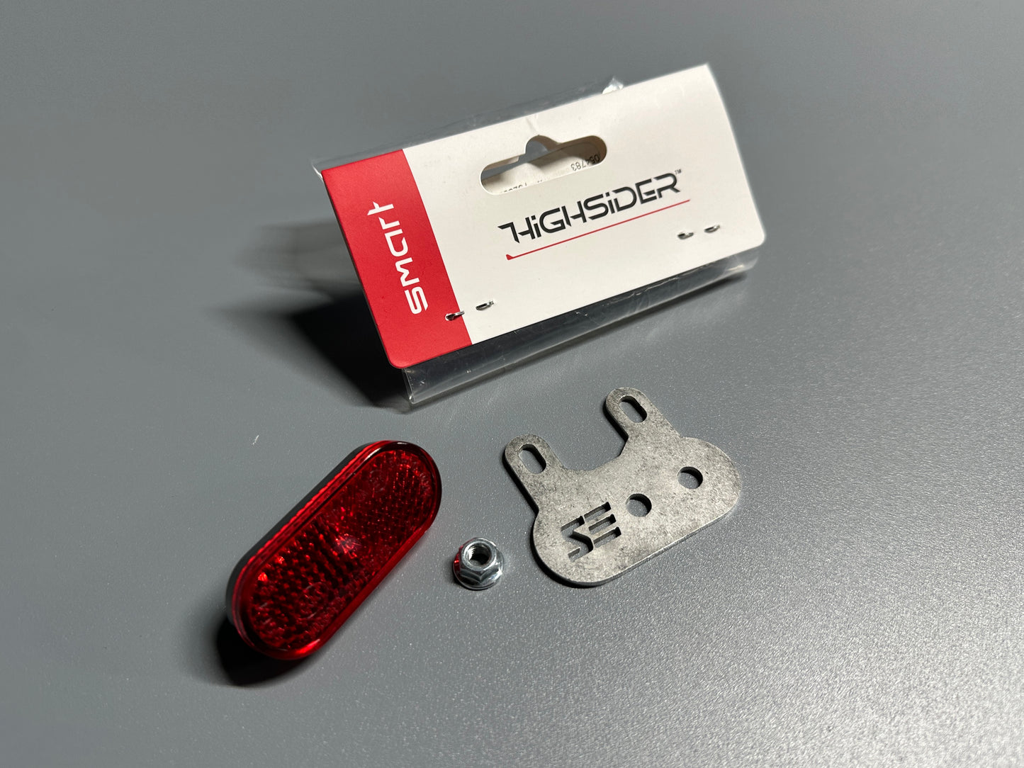 HIGHSIDER Reflektor Smart + SIMADE Edelstahl Halter trowalisiert für Simson S50 S51 S70