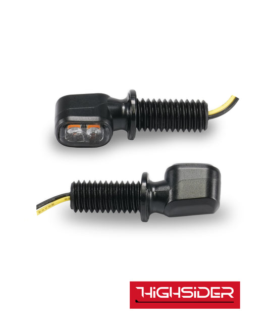 Led Miniblinker (2 Stk.) Highsider Smart Vision-TS schwarz/getönt E-geprüft für Simson S50 S51 S70
