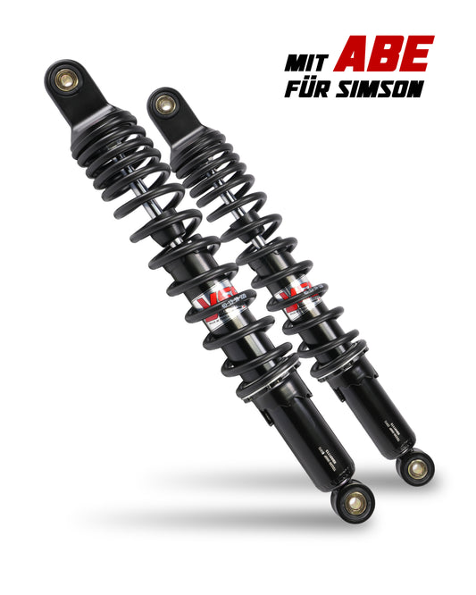 YSS Stoßdämpfer Federbeine (Paar) PRO-X mit ABE Allgemeine Betriebs Erlaubnis für Simson S51 S53 SR50