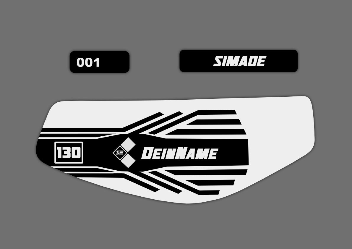 SIMADE 2x 4-teiliges Design "MTX" Aufkleber Set für Simson